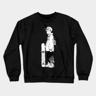 Skateboarding Manga Anime Boy Crewneck Sweatshirt